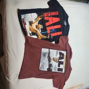 Muhammad Ali Graphic T-Shirt Lot 2 Mens Small/Medium Boxing Legend Tee Black Red